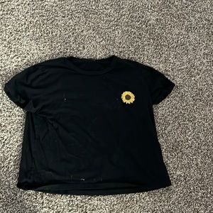 black sunflower crop top